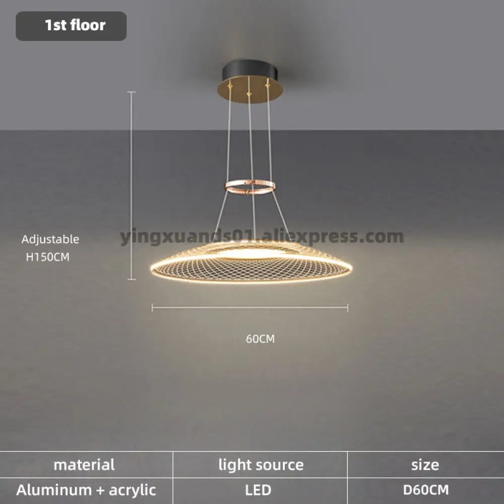 Multi Tier Double Height Modern Ceiling Lights Led Chandeliers For Living Room Apartment Kitchen
