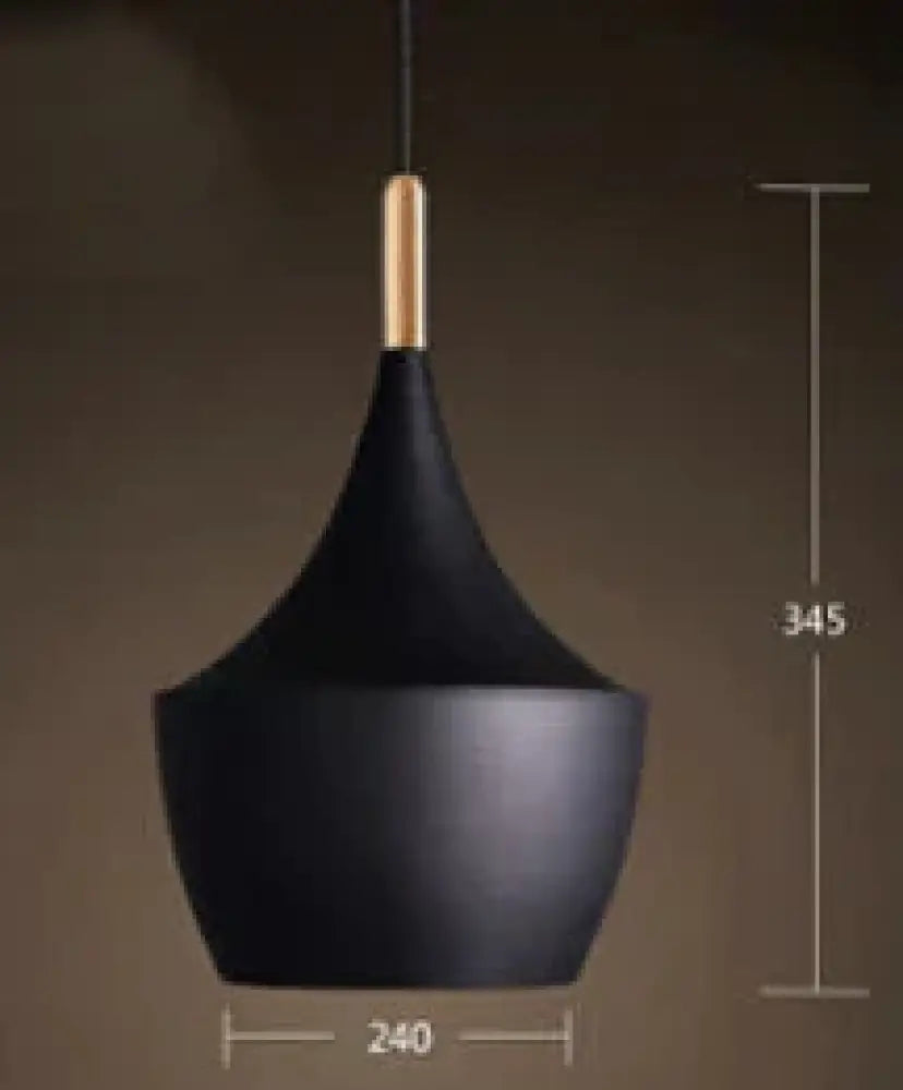 Musical Instrument Hanging Pendant Lamp Light For Restaurant Bar Wood And Black B