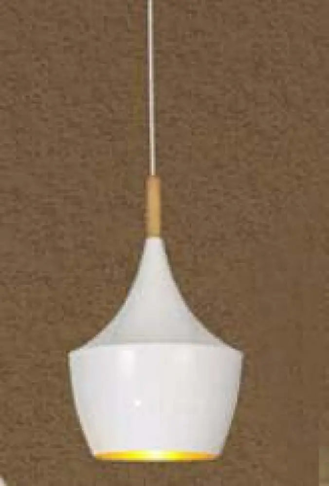 Musical Instrument Hanging Pendant Lamp Light For Restaurant Bar Wood And White B
