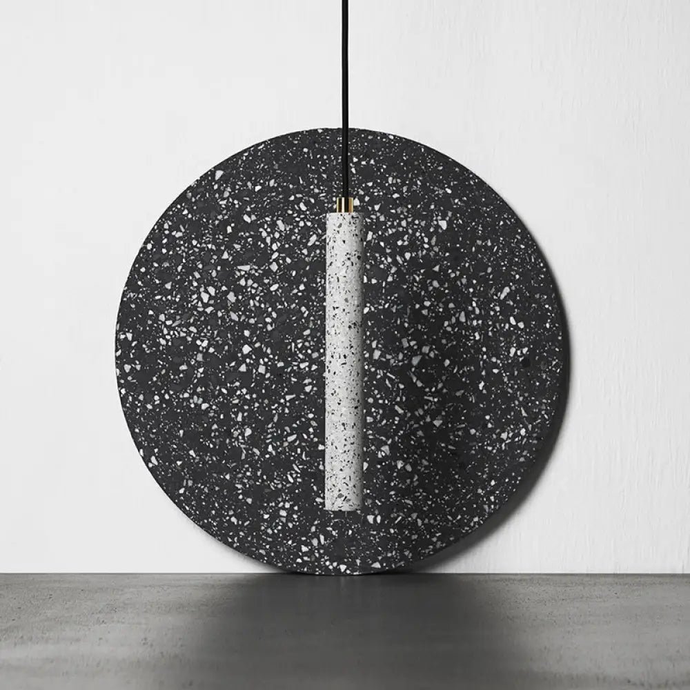 Myriam - Terrazzo Flute Pendulum Light Nordic 10/19.5 Tall Led Bistro Hanging Pendant In