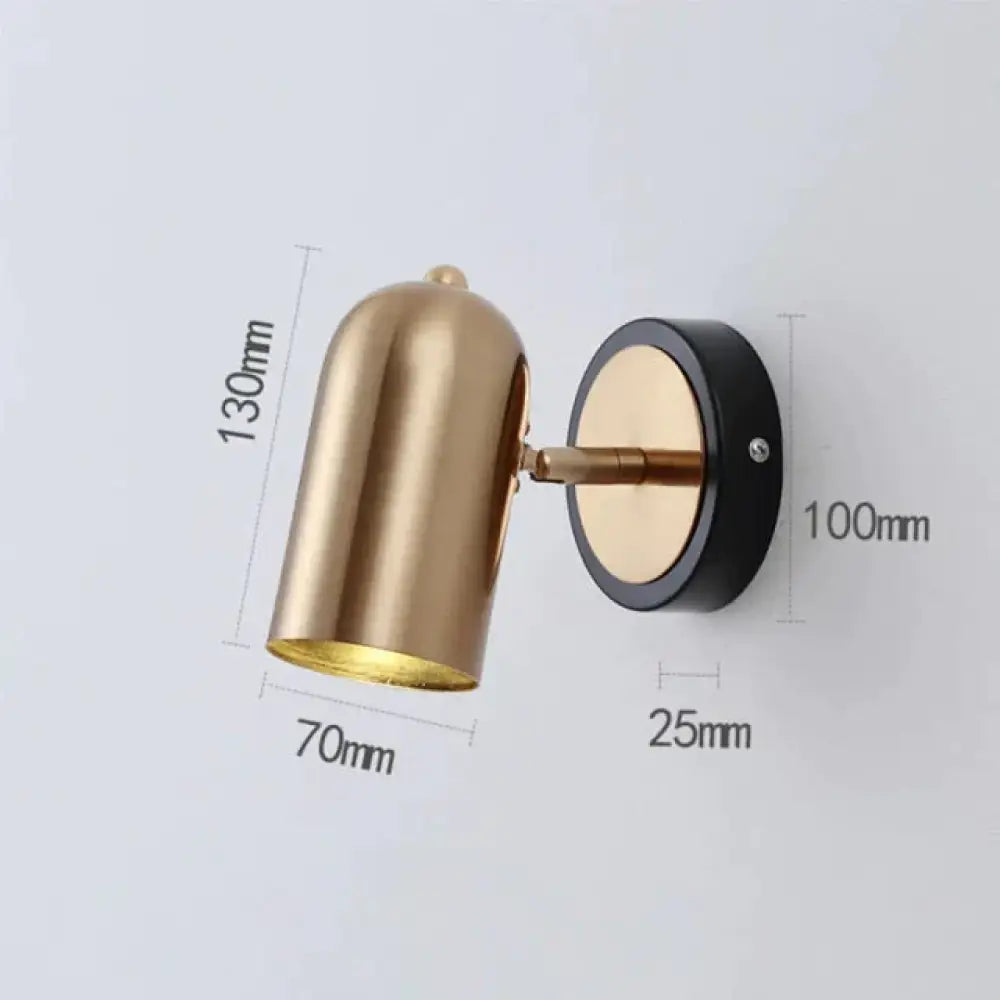 Nell Industrial Led Wall Sconce Gold Style 2 Lamp