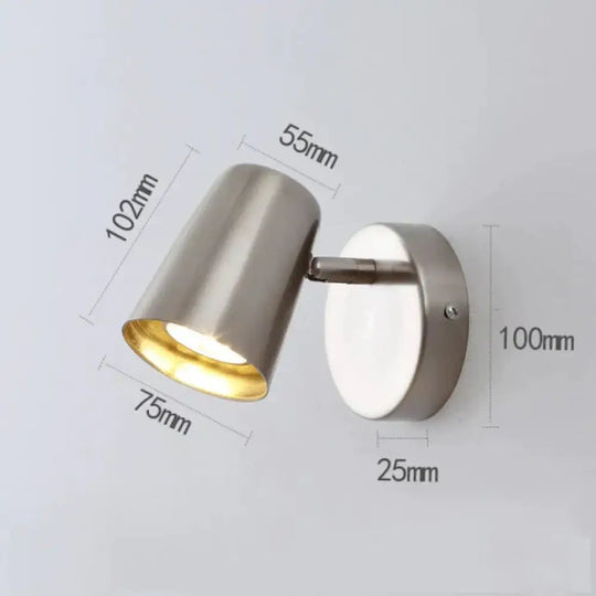 Nell Industrial Led Wall Sconce Nickel Lamp