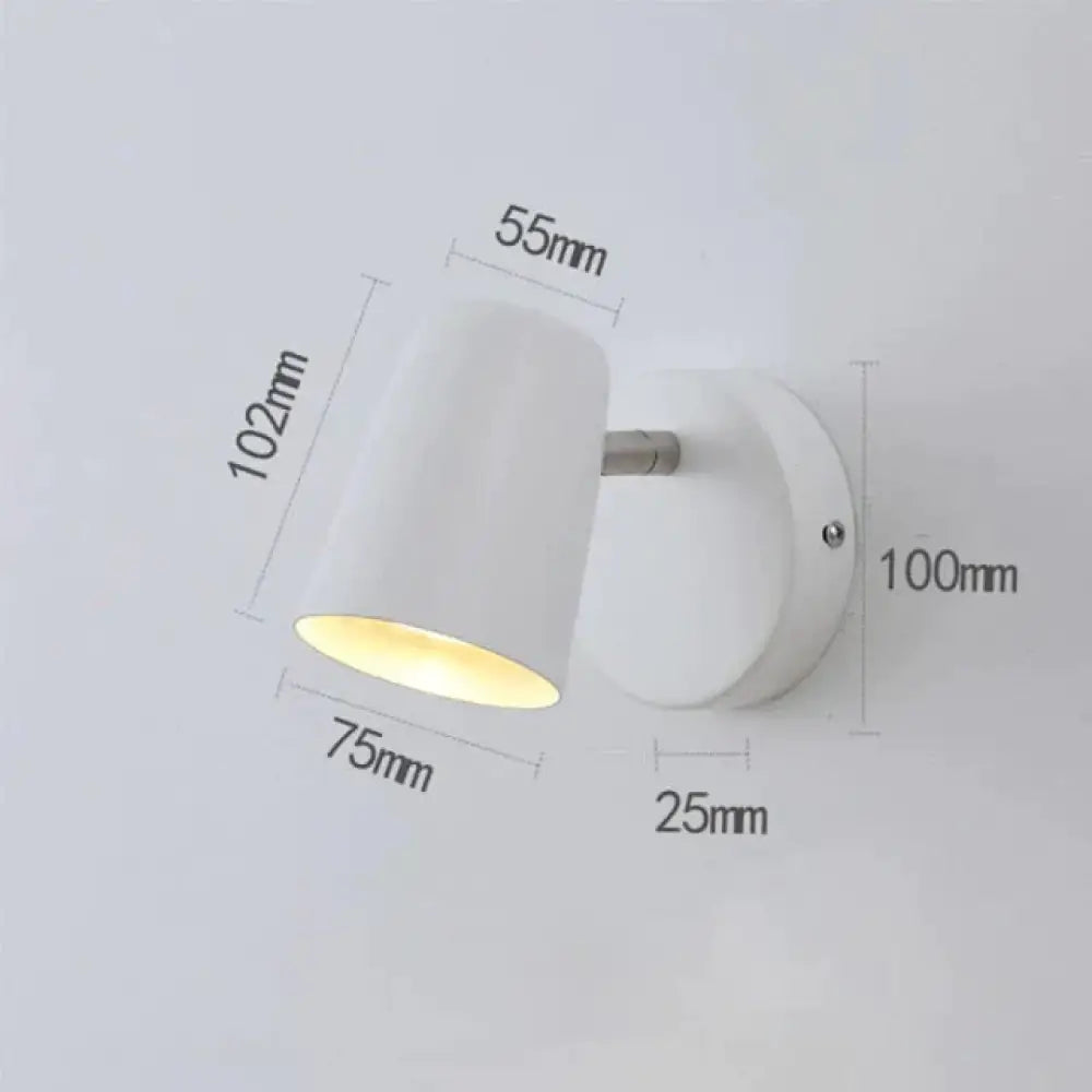 Nell Industrial Led Wall Sconce White Lamp