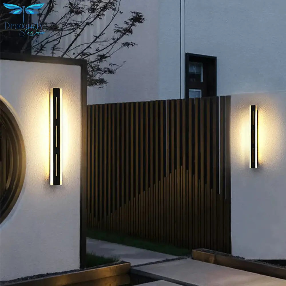 New Led Outdoor Wall Light Waterproof Aluminum Lamp With Remote Garden Porch Sconce 110V 220V