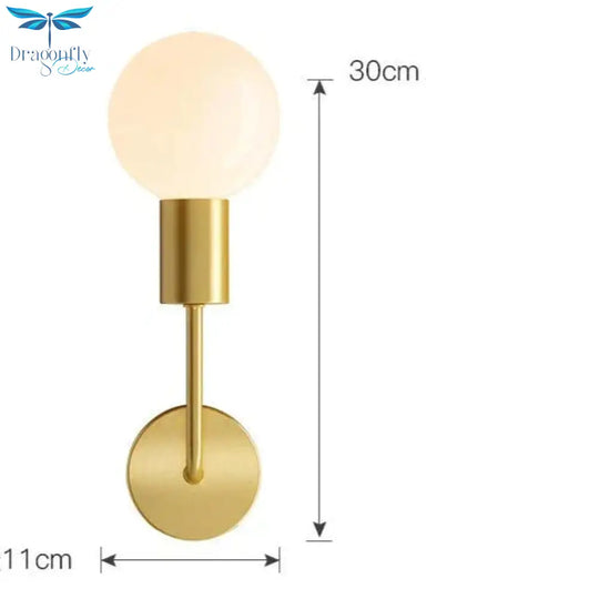 New Modern Bedroom Bedside Corridor Copper Wall Lamp All Copper Wall Lamp Lamps