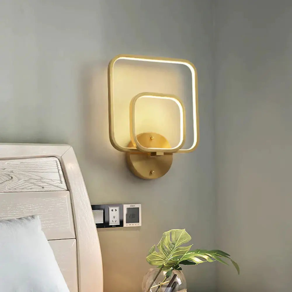 New Modern Simple Square Copper Wall Lamp Lamps