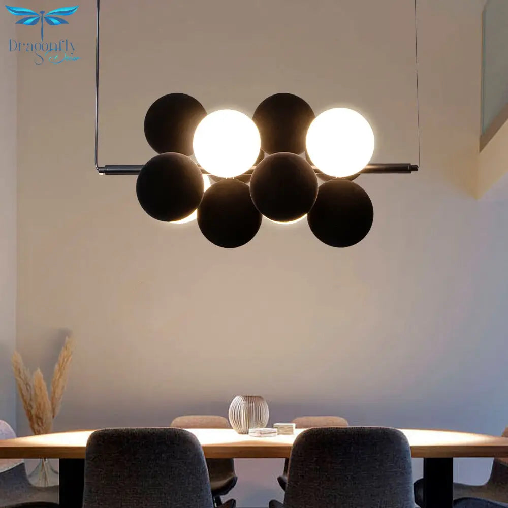 New Nordic Glass Ball Chandelier - Stylish Pendant Lamp For Dining Living Room And Bedroom Light