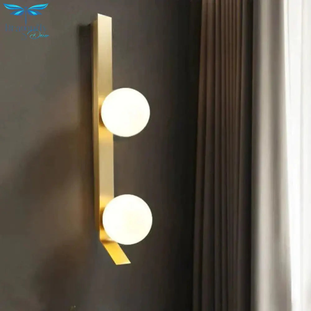 New Nordic Luxury Ball Copper Wall Lamp Lamps