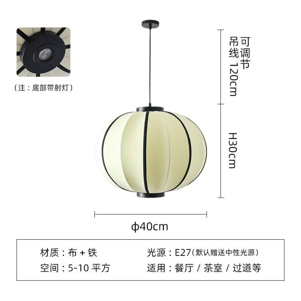 New Retro Lantern Pendant Lights Led E27 Zen Art Indoor Lighting Living Room Restaurant Tea Aisle