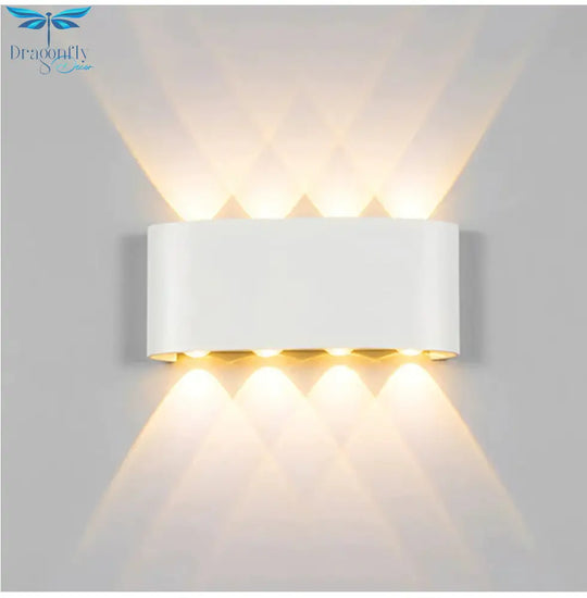 New Wall Lamp Led Aluminum Outdoor Indoor Ip65 Up Down White Black Modern For Home Stairs Bedroom