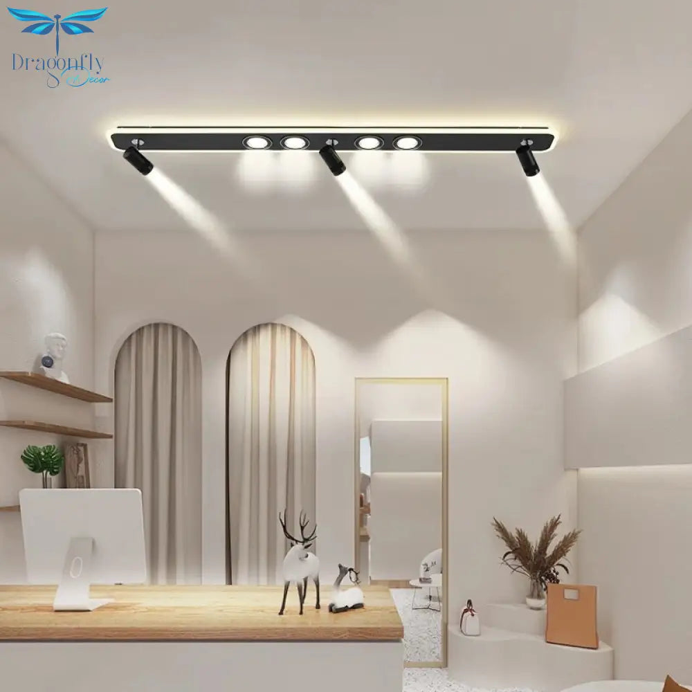 No Main Light Living Room Chandeliers Track Spotlight Surface Installation Minimalist Home Front