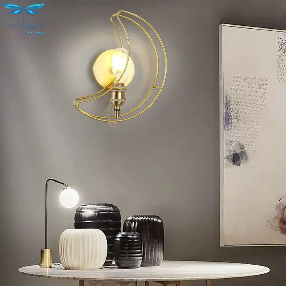 Nordic All - Copper Wall Lamp Bedroom Bedside Simple Modern Creative Aisle Corridor Living Room