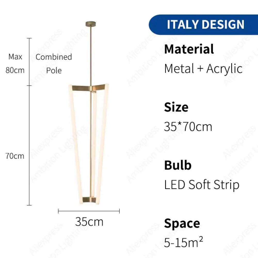 Nordic Allure: Italian - Inspired Triangular Led Pendant Lights For Versatile Spaces Standard /
