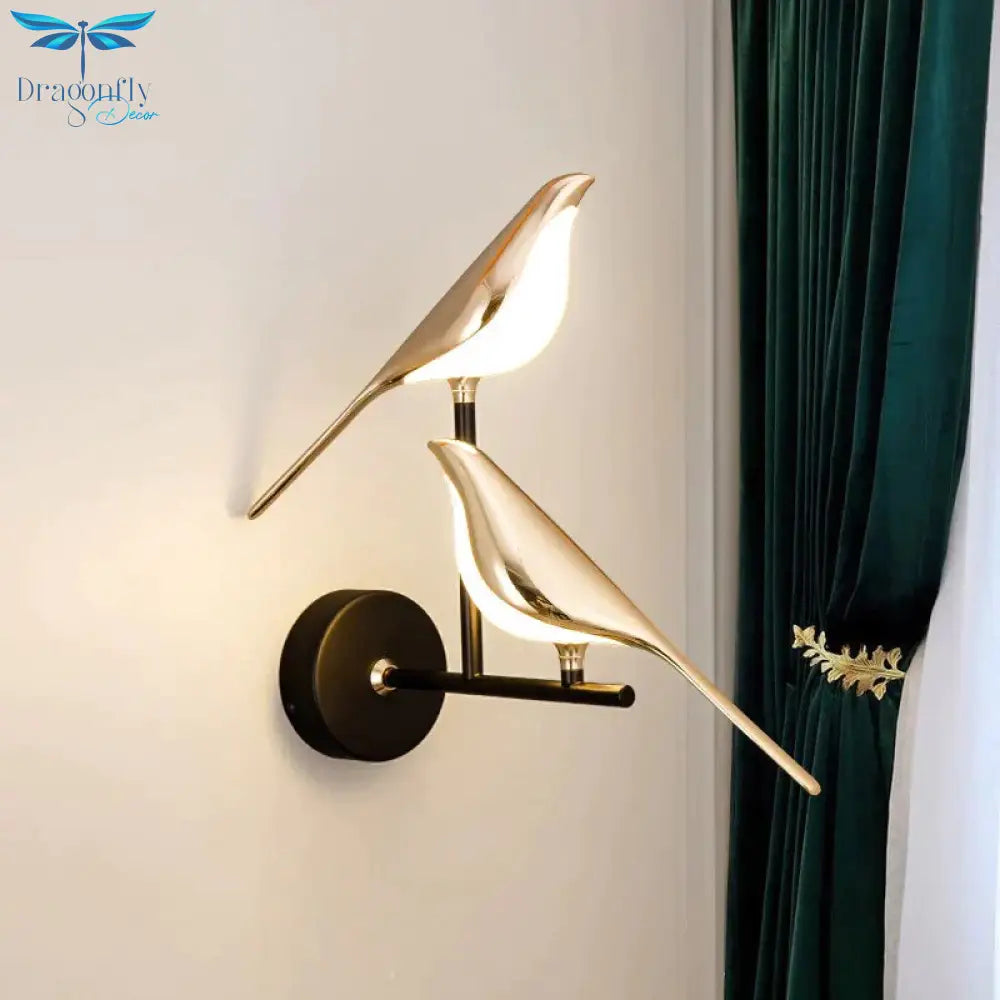 Nordic Art Deco Led Swan Wall Lamp For Bedroom Bedside Wall Living Room Hallway Indoor Lighting
