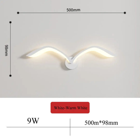 Nordic Avian Style Indoor Wall Lamp White / Warm Light