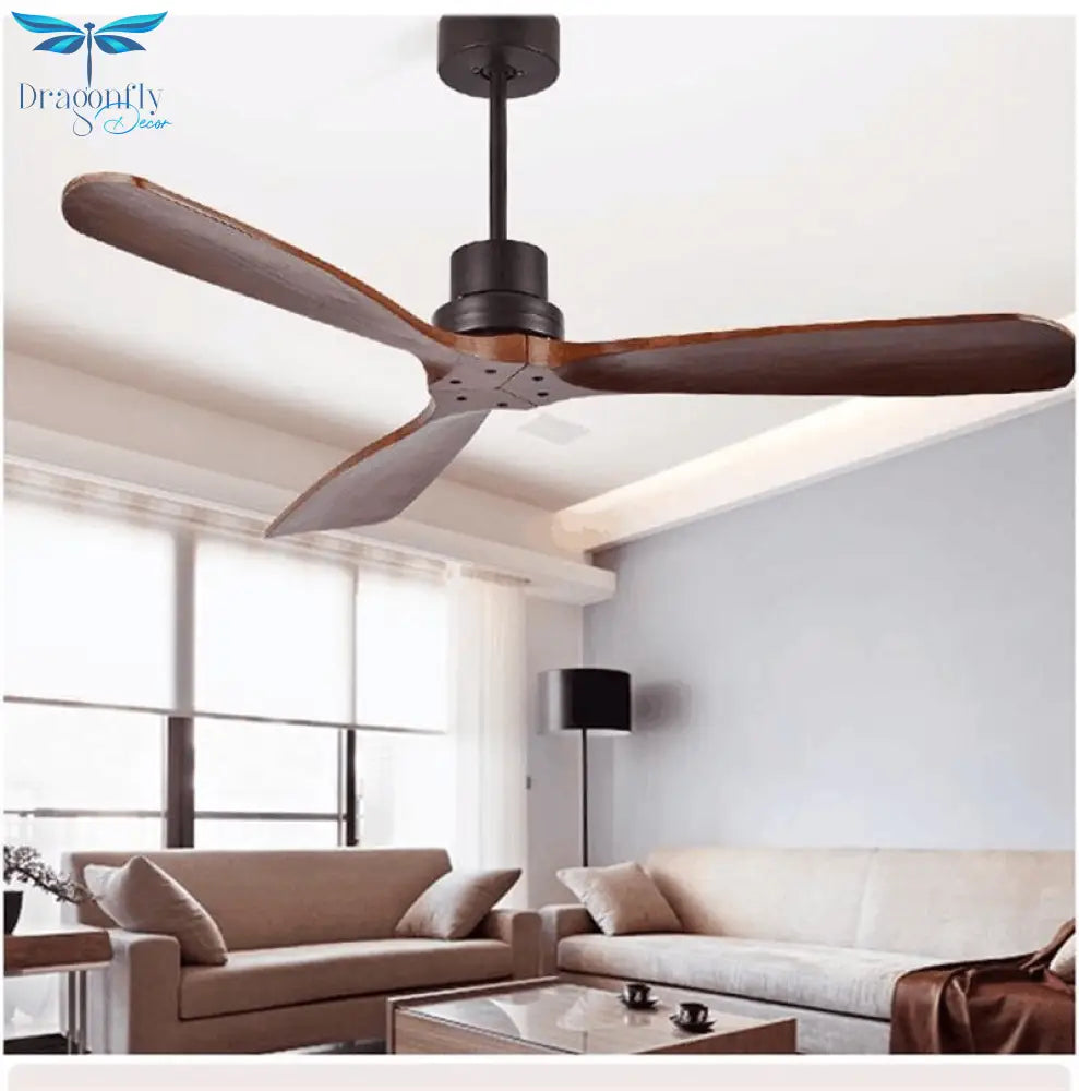 Nordic Ceiling Fan For Home And Restaurant - 42/52 Inch American Retro Style Remote - Controlled