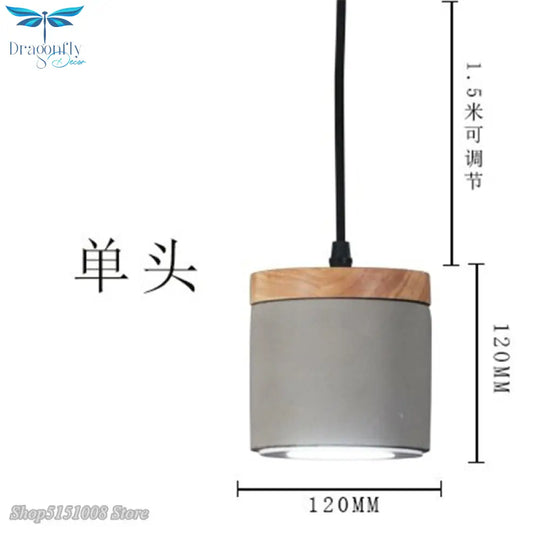 Nordic Cement Wood Pendant Lights Led Hanging Lamp For Living Room Kitchen Lamp Indoor Lighting