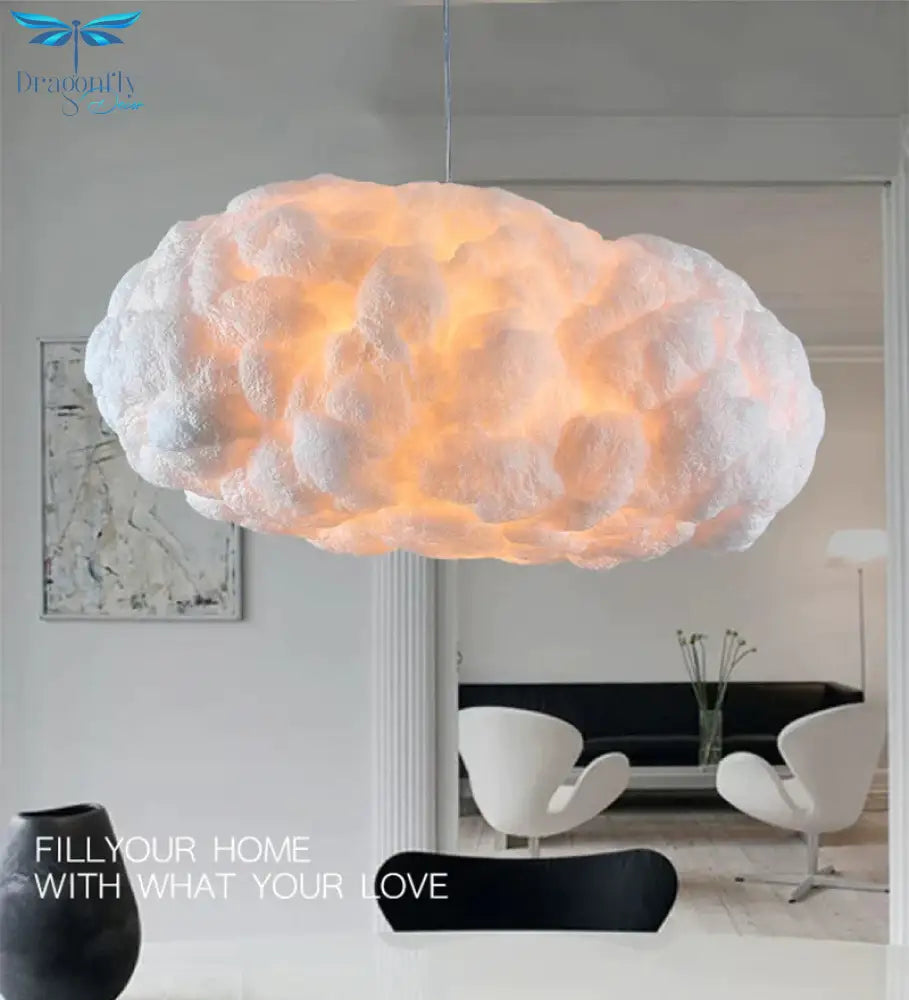 Nordic Clouds Pendant Lights Silk Lamp Dark Hanglamp Personality Decorate Hanging Light For Hotel