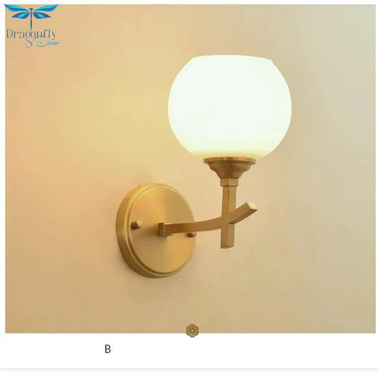 Nordic Creative Luxury Copper Wall Lamp Bedside Corridor Background Home Shop Window Display Lamps