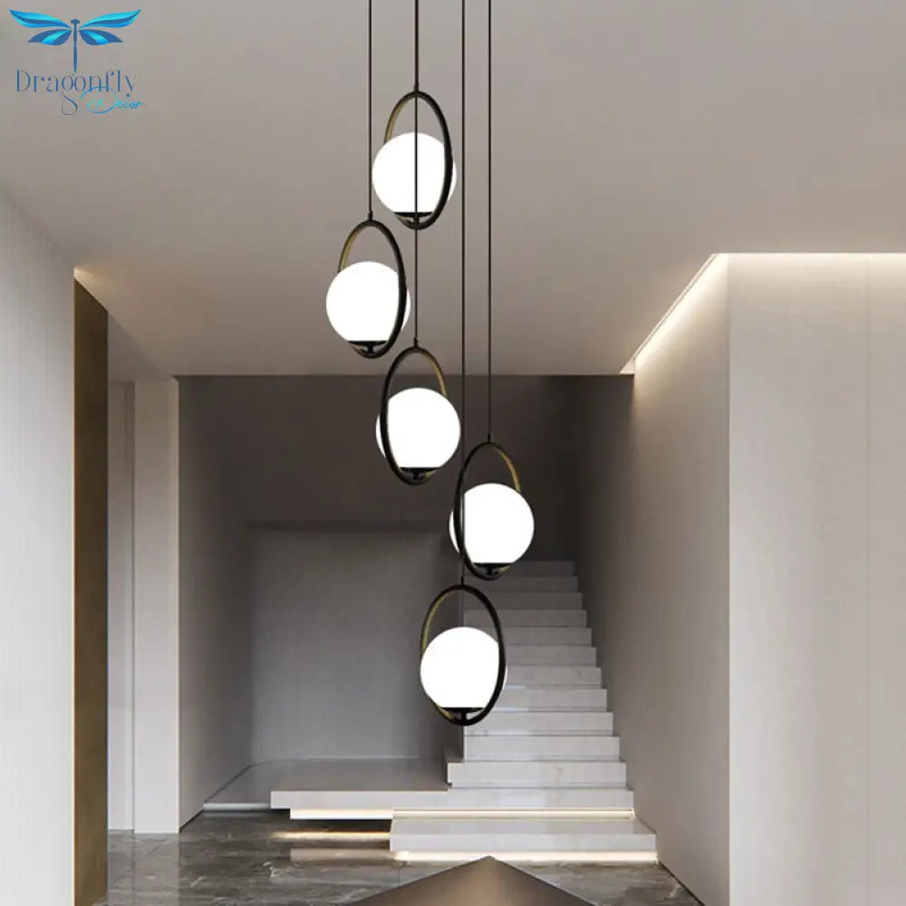 Nordic Glass Ball Led Pendant Lights - Elegance And Warmth For Living Room Kitchen Restaurant More
