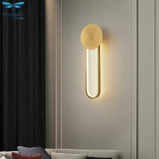 Nordic Gold Pure Copper Bedroom Wall Lamp Lamps