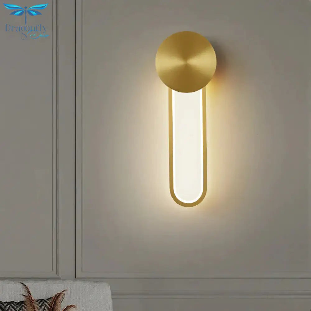 Nordic Gold Pure Copper Bedroom Wall Lamp Lamps