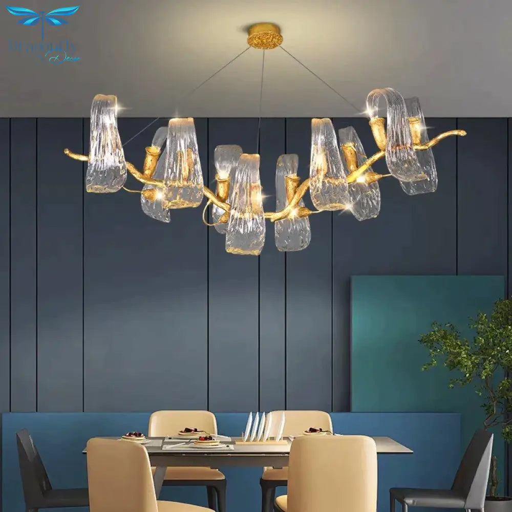 Nordic Home Decor Dining Room Pendant Lamp Lights Indoor Lighting Crystal Hanging Chandelier Lamps
