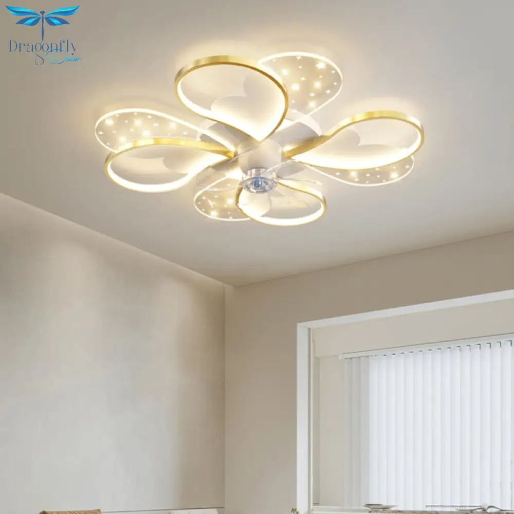 Nordic - Inspired Ceiling Fan Light Lamp - Ideal For Bedroom And Dining Room Decor With Led Lights
