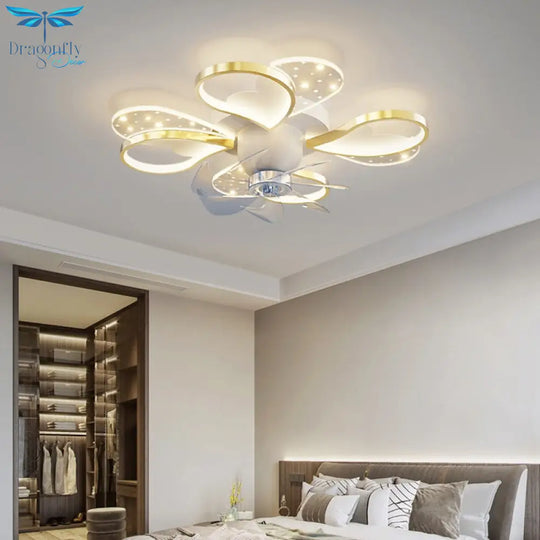 Nordic - Inspired Ceiling Fan Light Lamp - Ideal For Bedroom And Dining Room Decor With Led Lights