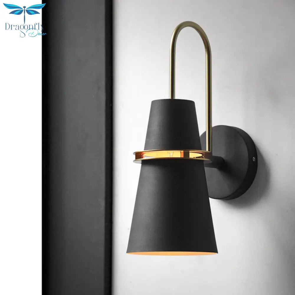 Nordic Inspired Modern Wall Lamp With Led Horn Lighting Design In Black/Blue/White Wall Lamp