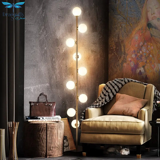 Nordic Led Floor Lamp Fashion Simple Glass Ball Lamps For Living Room Decoration Lights Bedroom