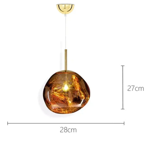 Nordic Led Glass Chandelier Lava Ball Pendant Lamps Hanging Bedroom Kitchen Modern Personality