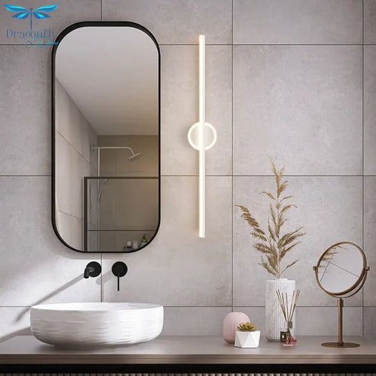 Nordic Led Light Luxury Bathroom Tressing Table Makeup Mirror Wall Lamps Lamp