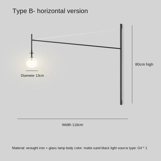 Nordic Led Wall Lamp Living Room Deocration Bathroom Light Background Corridor Long Rocker Arm B