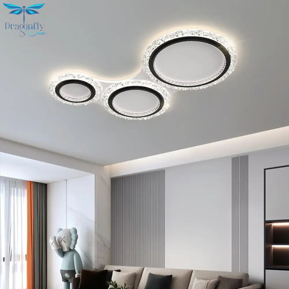 Nordic Living Room Chandeliers Luxury Creative Ring Combination Ceiling Lights Simple Modern