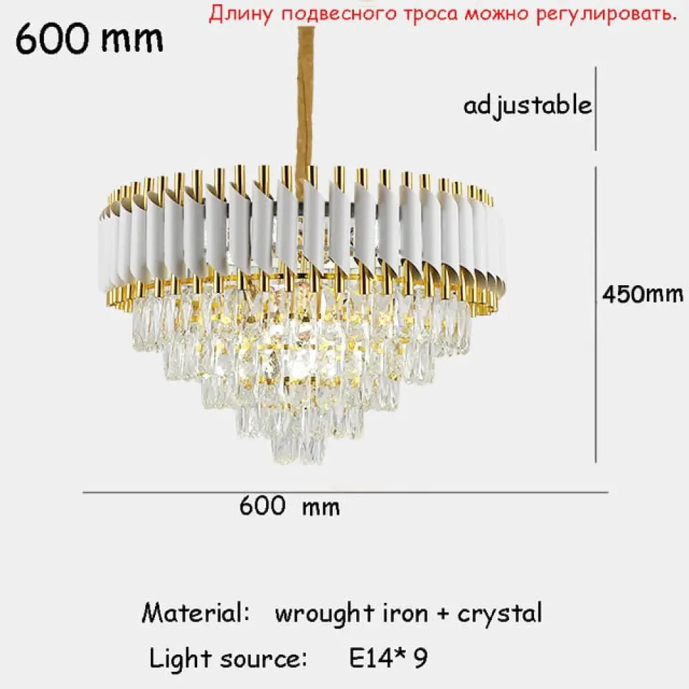 Nordic Luxury Crystal Chandelier E14 Living Room Ceiling Lamp Kitchen Hotel Lighting Art Home