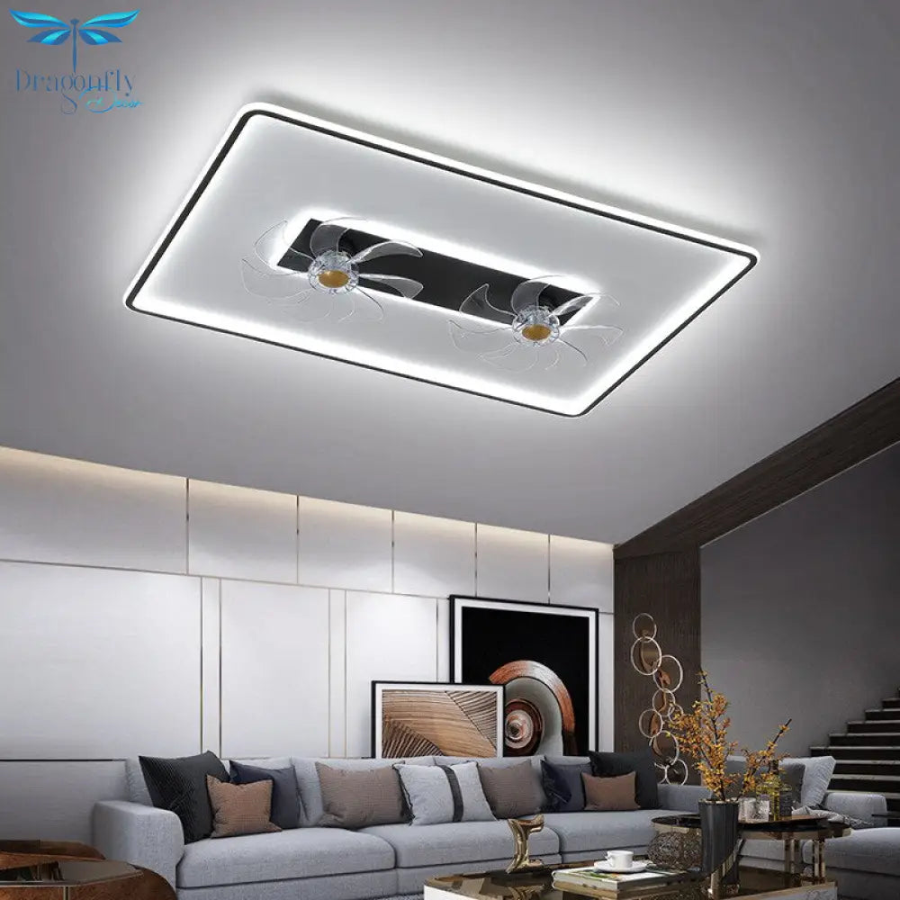 Nordic Luxury Led Ceiling Fan Lights Brightness Dimmable For Living Room Bedroom Dining Kitchen Home