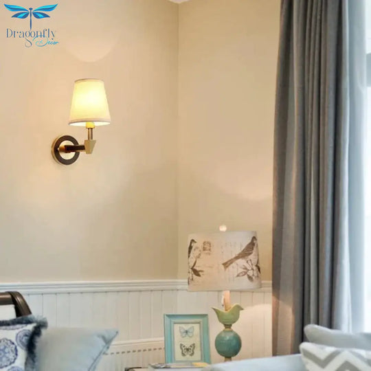 Nordic Minimalist Bedroom Bedside Full Copper Wall Lamp Lamps