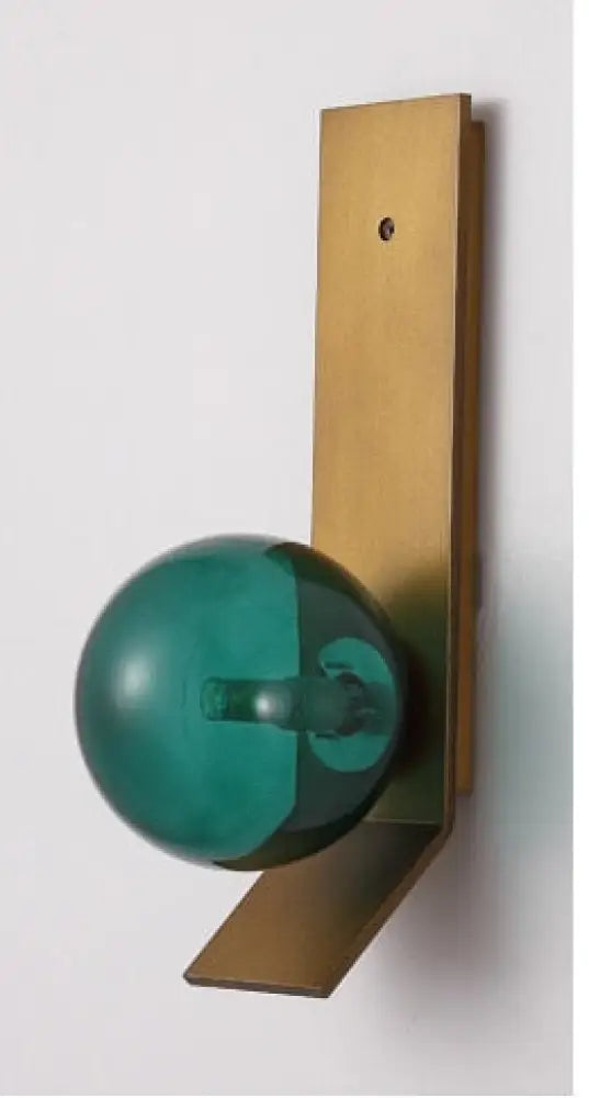 Nordic Minimalist Dark Green Soot Glass Bedroom Bedside Wall Lamp A