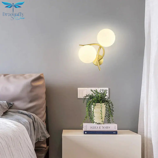 Nordic Minimalist Modern Living Room Corridor Bedroom Full Copper Wall Lamp Lamps