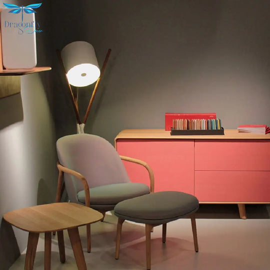 Nordic Minimalist Solid Wood Led Floor Lamp Living Room Home Decor Bedroom Bedside Hotel Villa Sofa