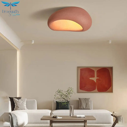 Nordic Minimalist Wabi Sabi Cream Wind Led Ceiling Lamps: Stylish Home Decor Lights For Living Room