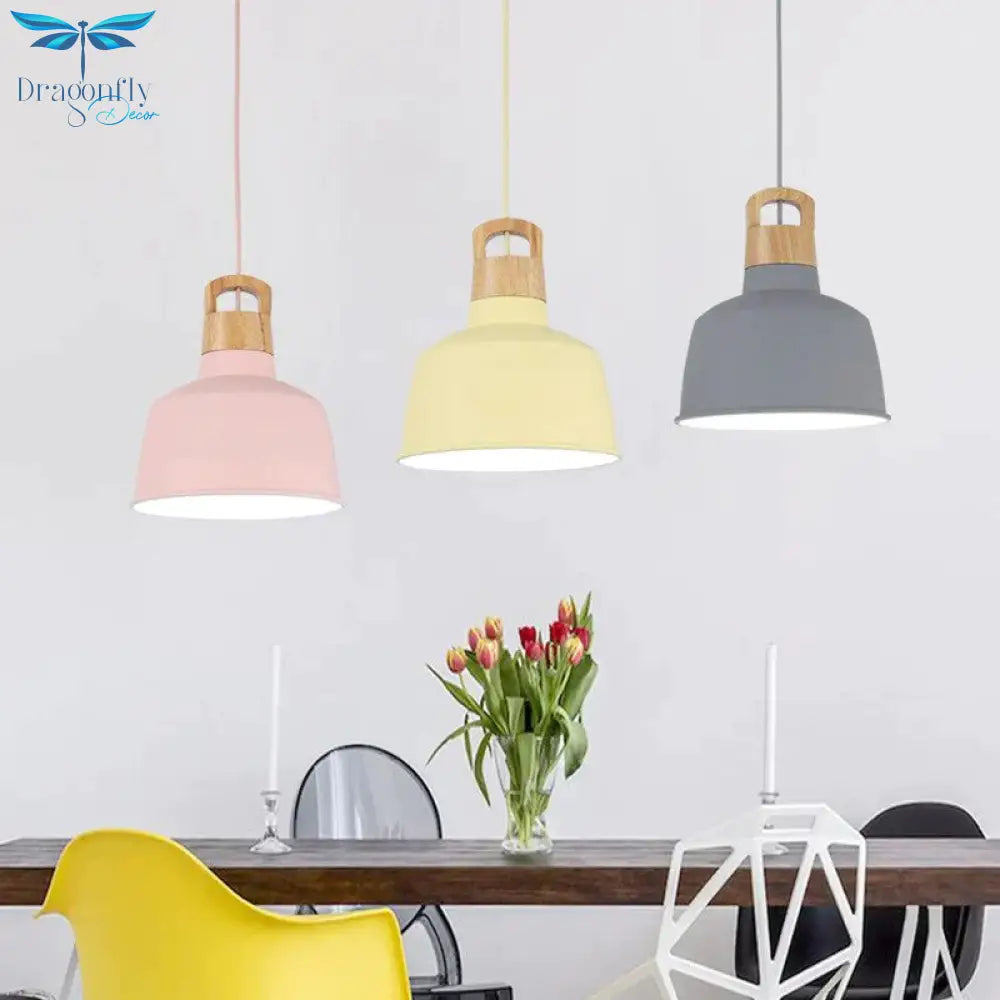 Nordic Modern Ceiling Lamp Wood Aluminum Pendant Lights Living Room Dining Table Kitchen Aisle
