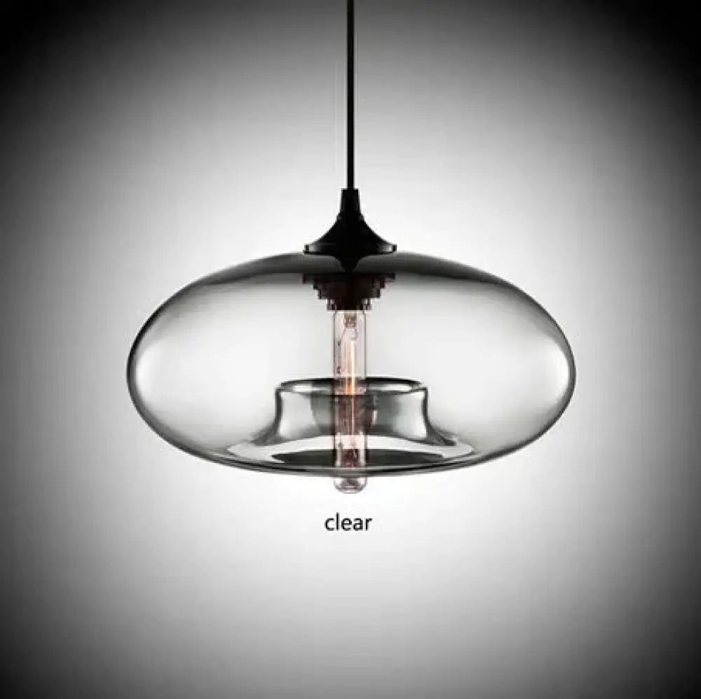 Nordic Modern Hanging 7 Color Glass Pendant Light Clear