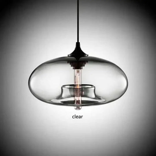 Nordic Modern Hanging 7 Color Glass Pendant Light Clear