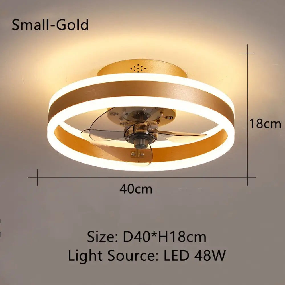 Nordic Modern Luxury Ceiling Fan Lamp - Compact And Creative Design With Remote Control B / 110V Fan