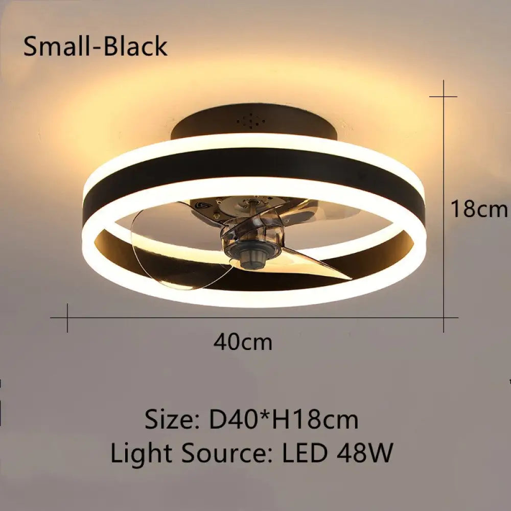 Nordic Modern Luxury Ceiling Fan Lamp - Compact And Creative Design With Remote Control C / 110V Fan