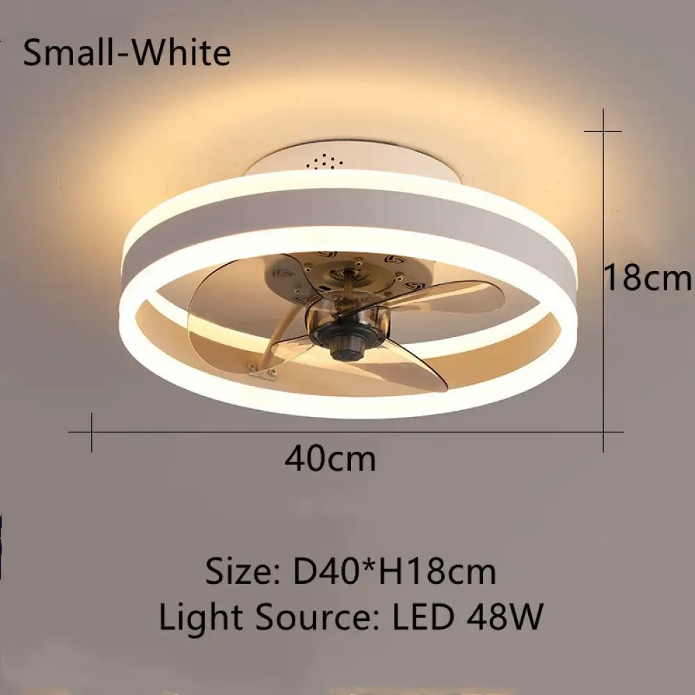 Nordic Modern Luxury Ceiling Fan Lamp - Compact And Creative Design With Remote Control D / 110V Fan