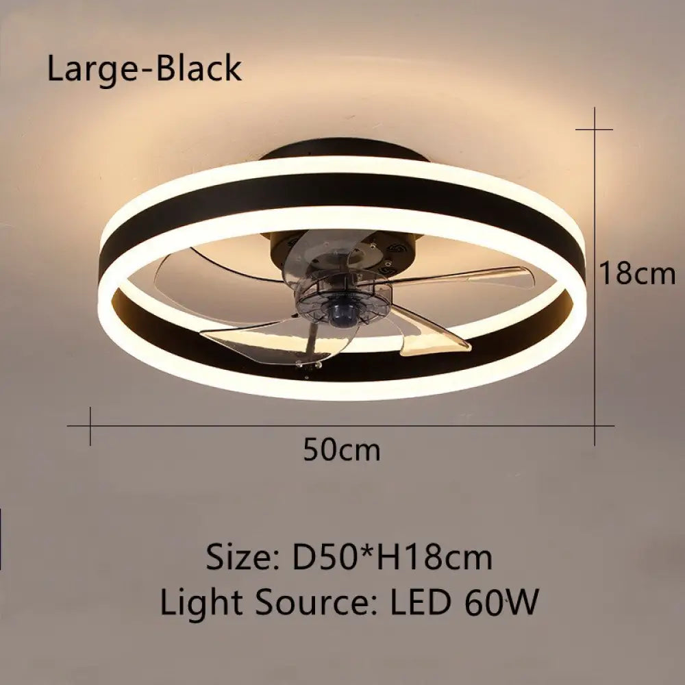 Nordic Modern Luxury Ceiling Fan Lamp - Compact And Creative Design With Remote Control E / 110V Fan