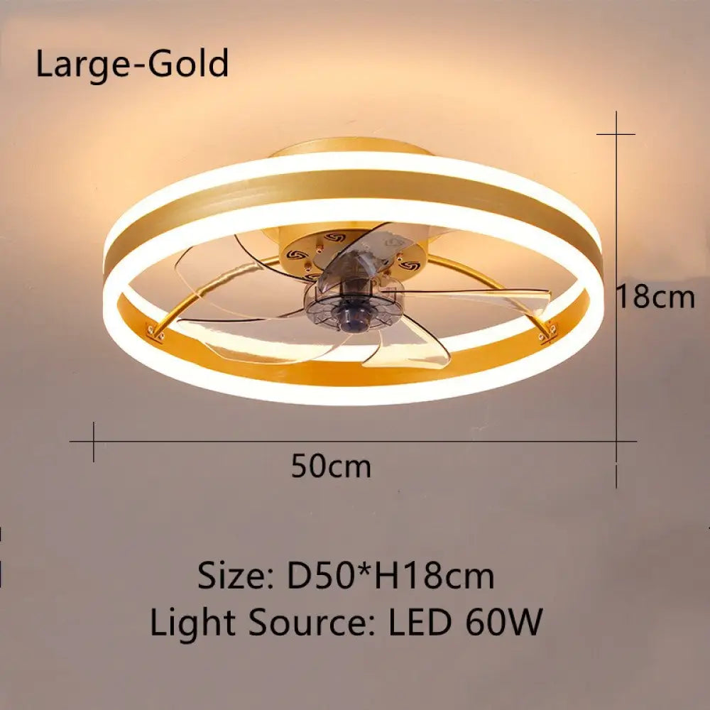 Nordic Modern Luxury Ceiling Fan Lamp - Compact And Creative Design With Remote Control F / 110V Fan